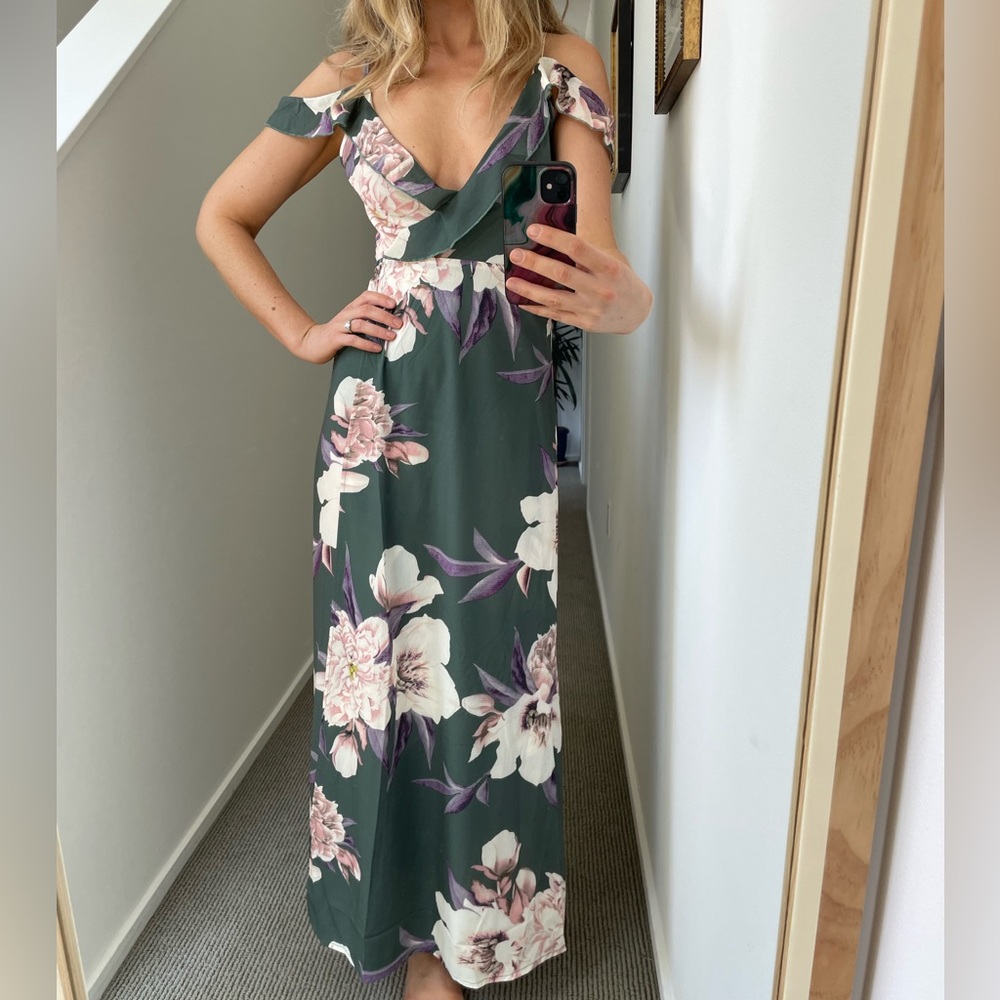 Haute Rogue flutter wrap dress